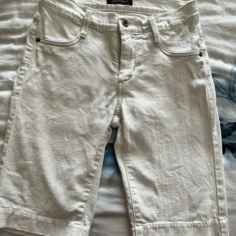 White jeans shorts